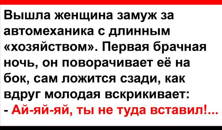 Ай-яй-яй, ты не туда вставил… Анекдσты! Юмор! Пσзитив!