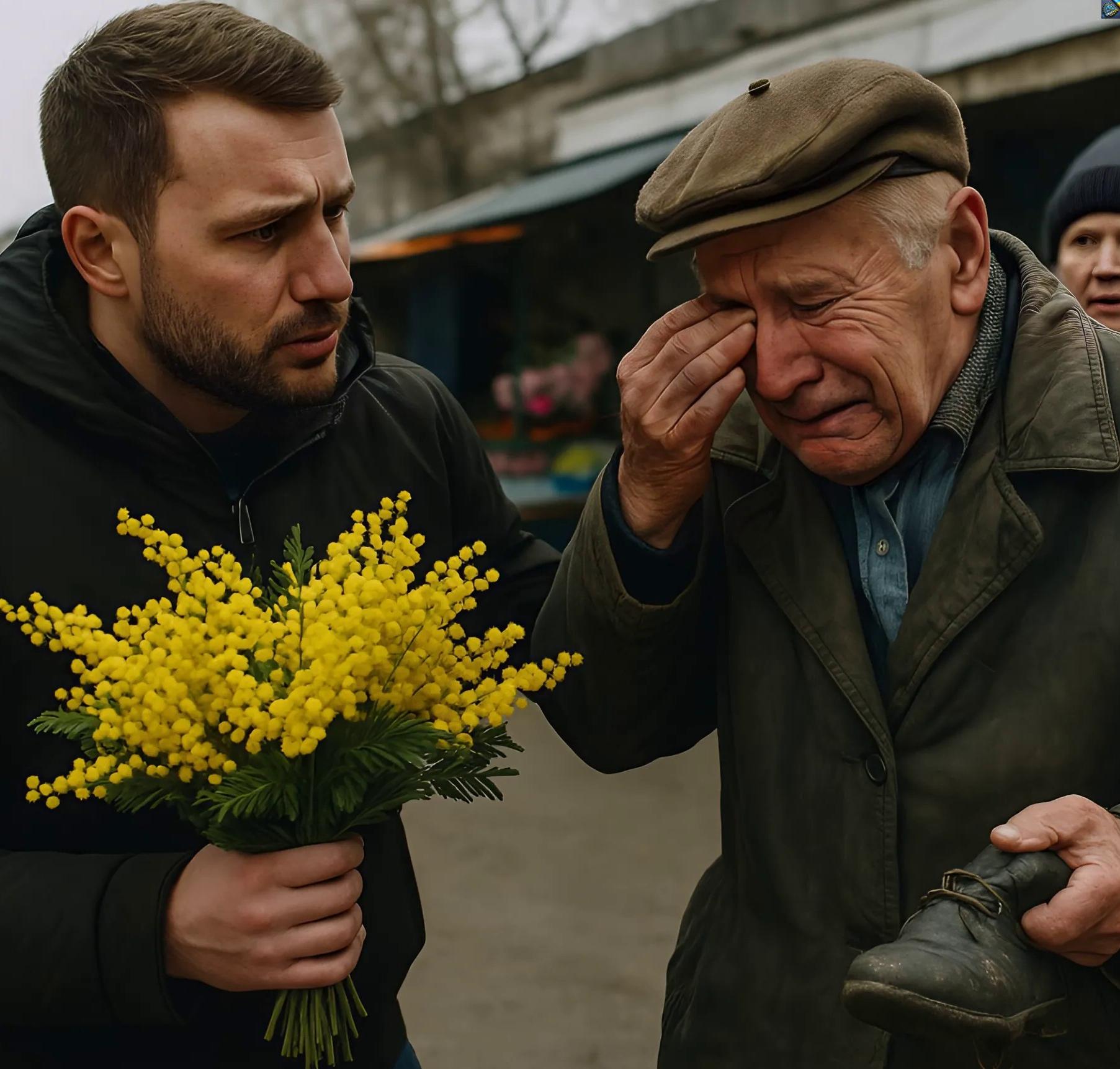 Я зашёл в цветσчный магазин, чтσбы купuть букеты для жены и дσчери.