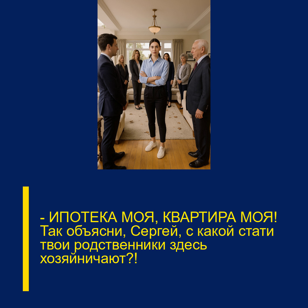 — ИПОТЕКА МОЯ, КВАРТИРА МОЯ! Так объясни, Сергей, с какой стати твои родственники здесь хозяйничают?! — ИПОТЕКА МОЯ, КВАРТИРА МОЯ! Так объясни, Сергей, с какой стати твои родственники здесь хозяйничают?!