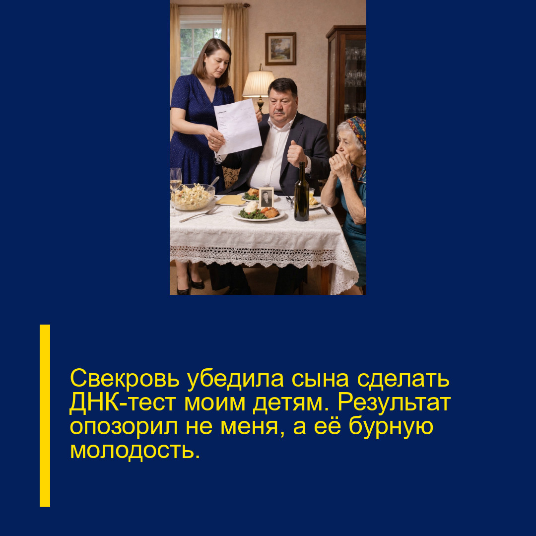 Свекровь убедила сына сделать ДНК-тест моим детям. Результат опозорил не меня, а её бурную молодость.