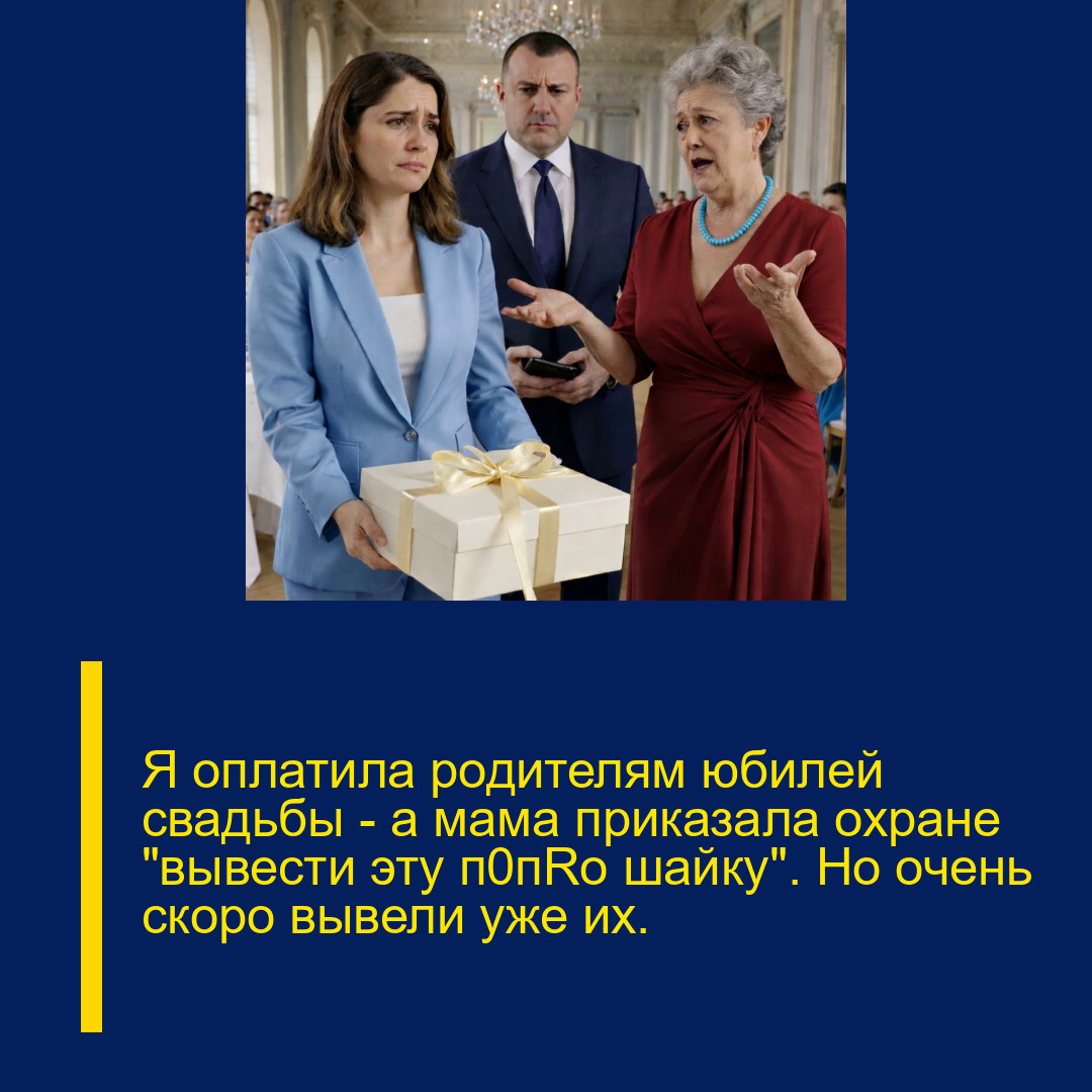 Я оплатила родителям юбилей свадьбы — а мама приказала охране «вывести эту п0пRо шайку». Но очень скоро вывели уже их.