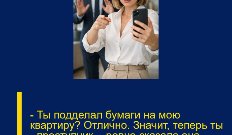 — Ты подделал бумаги на мою квартиру? Отлично. Значит, теперь ты — преступник, — ровно сказала она, набирая номер адвоката.