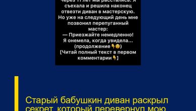 Старый бабушкин диван раскрыл секрет, который перевернул мою жизнь спустя 11 лет