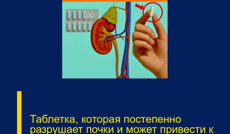 Таблетка, которая постепенно разрушает почки и может привести к почечной недостаточности.