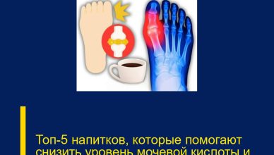 Топ-5 напитков, которые помогают снизить уровень мочевой кислоты и облегчить подагру.