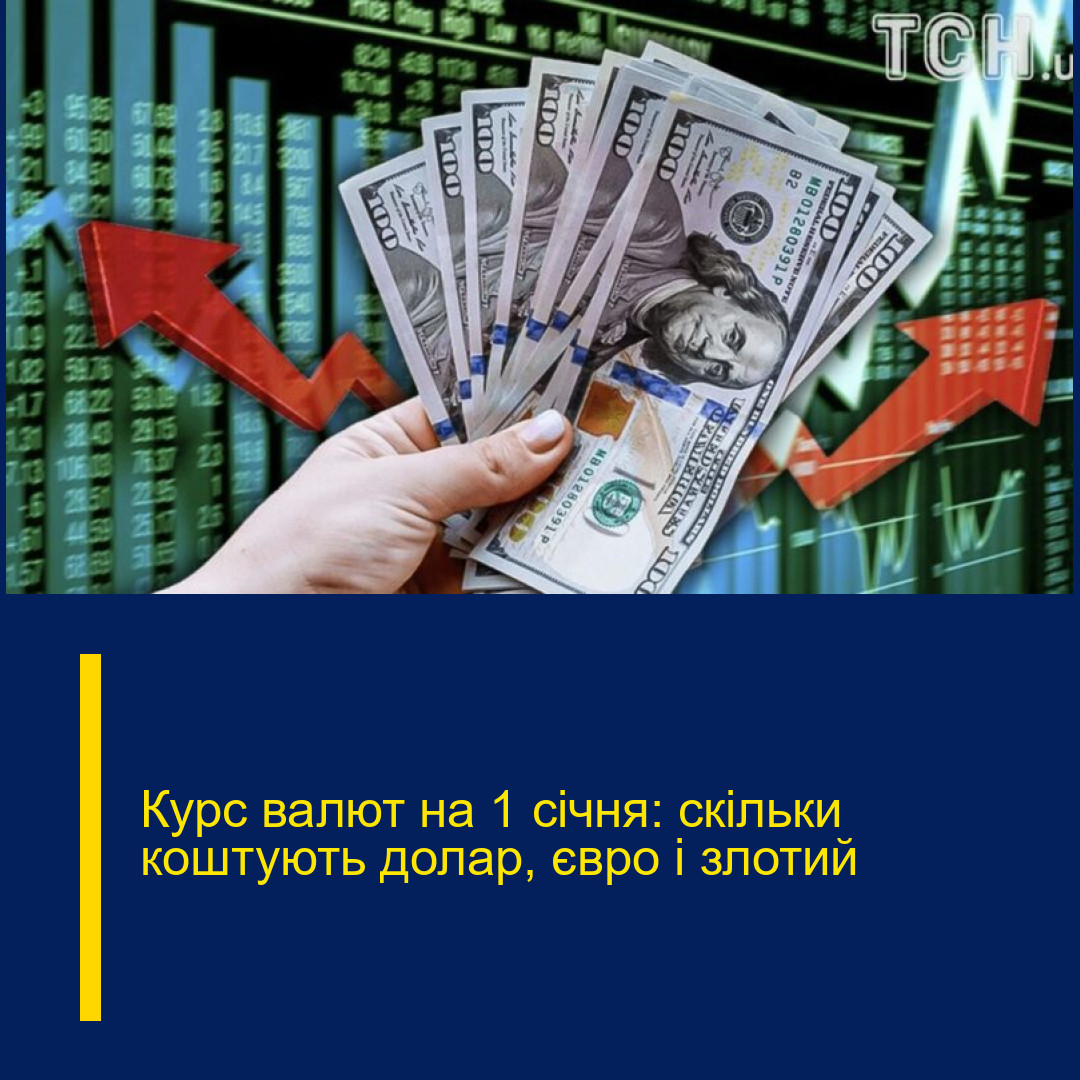 Курс валют на 1 січня: скільки коштують долар, євро і злотий Курс валют на 1 січня: скільки коштують долар, євро і злотий
